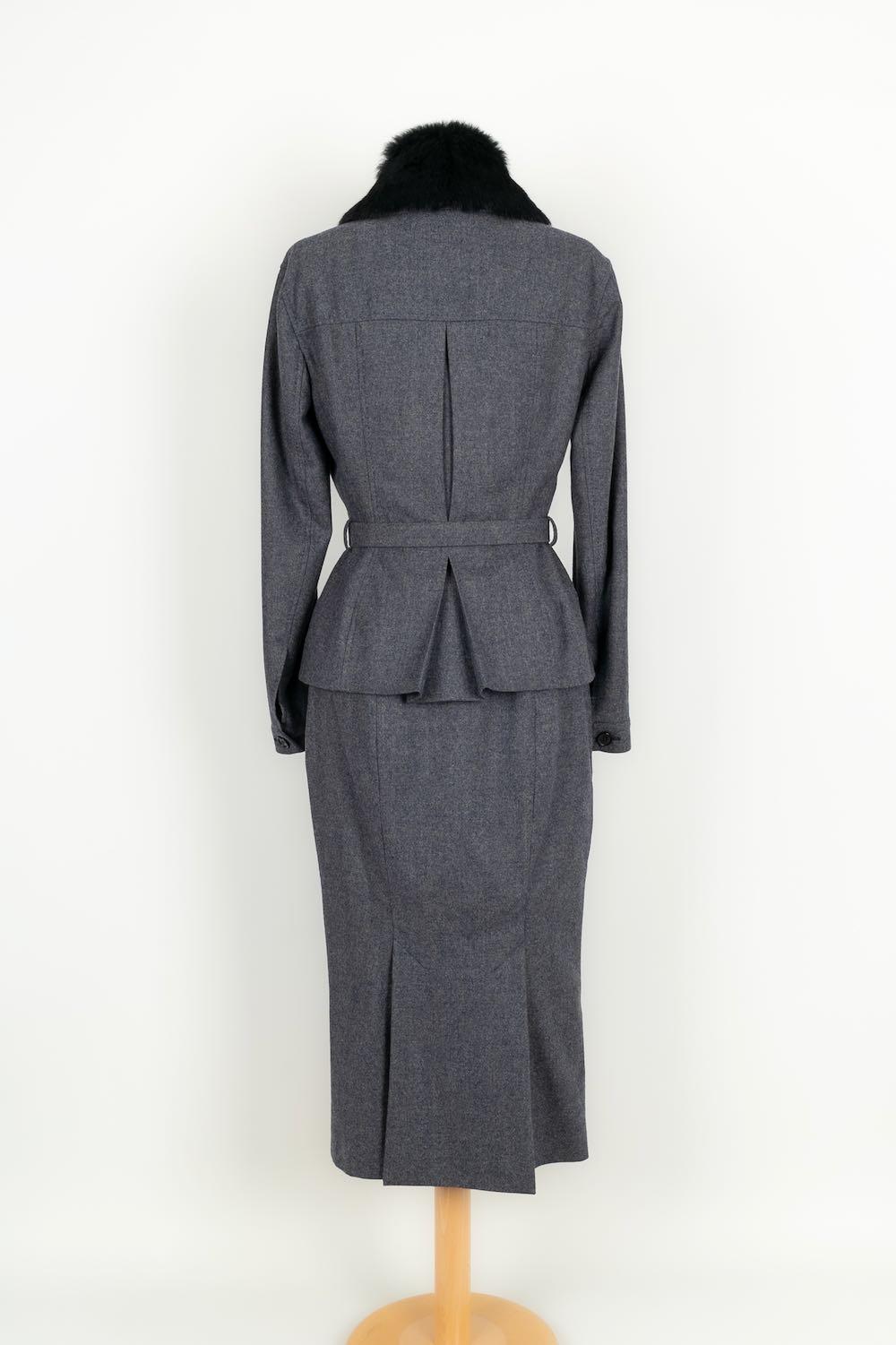 Alexander McQueen Jacket, Skirt and Wool Pants 3 Pieces Set For Sale 8