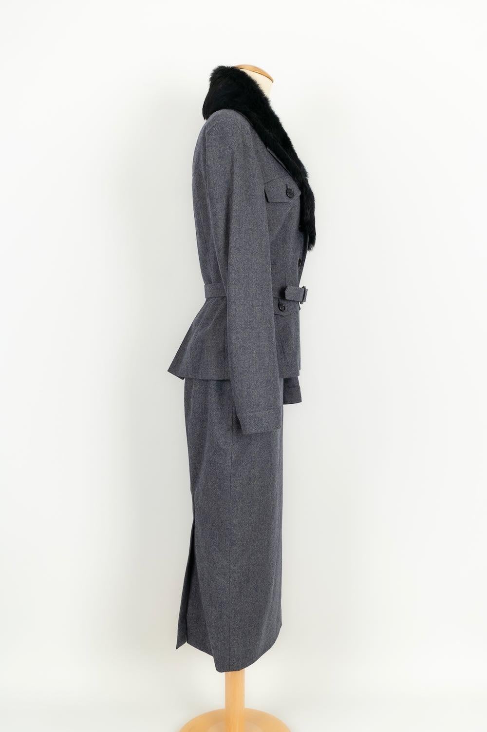 Alexander McQueen Jacket, Skirt and Wool Pants 3 Pieces Set For Sale 9