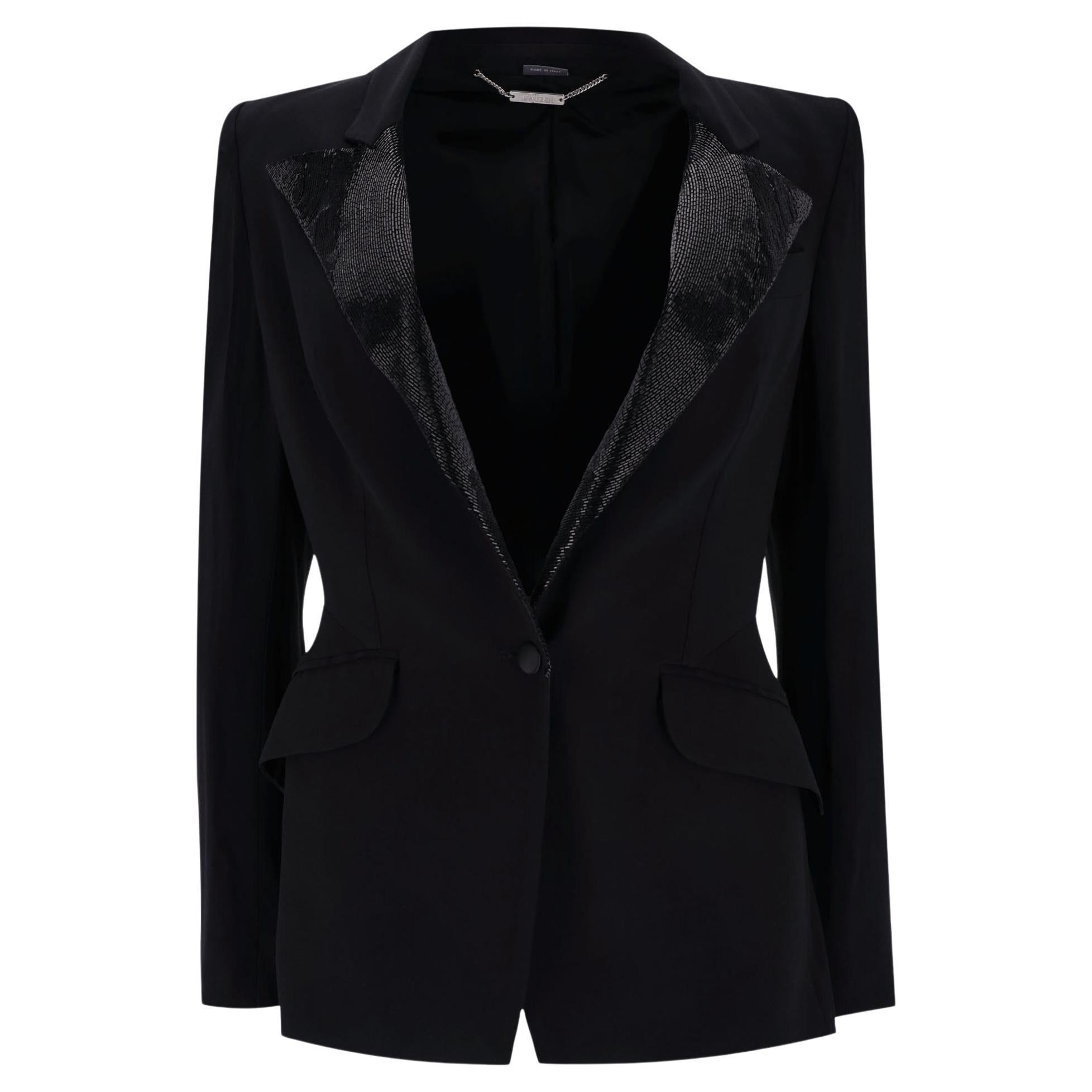 Alexander McQueen Jacket With Beaded Lapels For Sale