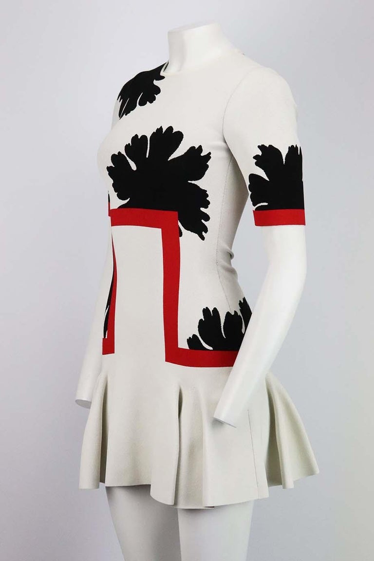 Alexander Mcqueen Jacquard Knit Mini Dress Xsmall at 1stDibs