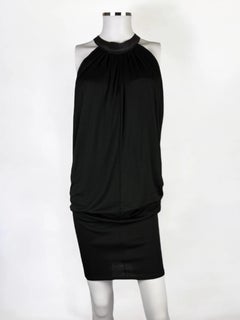 Alexander McQueen Jersey Dress w Leather Collar, 2002