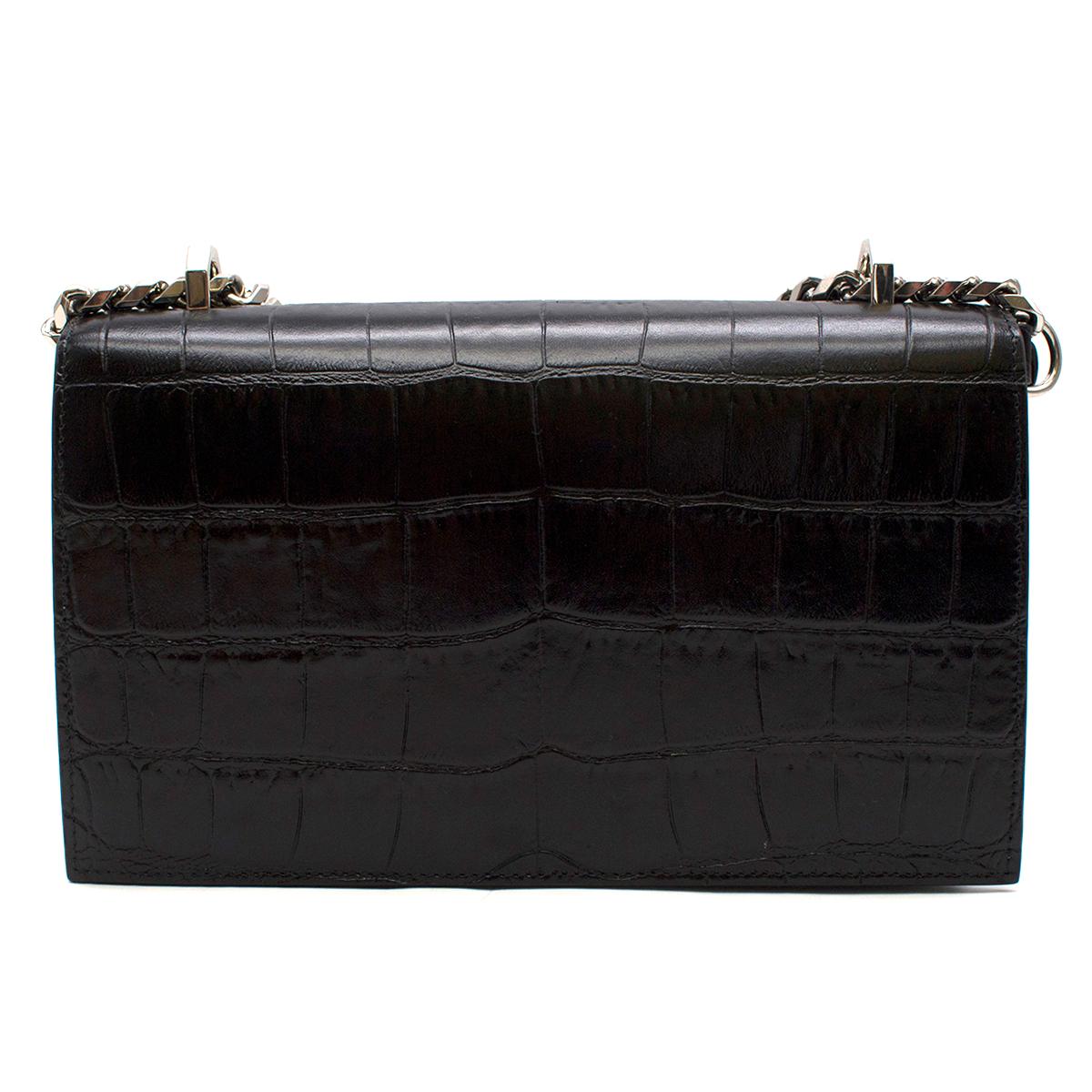 Black Alexander McQueen jewel handle cross-body bag