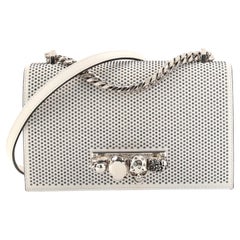 Alexander McQueen Jewelled Flap Satchel Studded Leather Medium