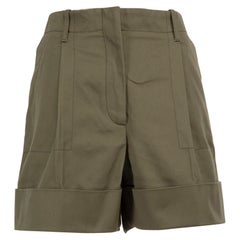 Alexander McQueen Khaki High Waisted Mini Shorts Size XS