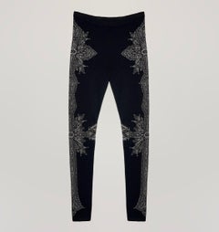 Alexander McQueen knit cross leggings