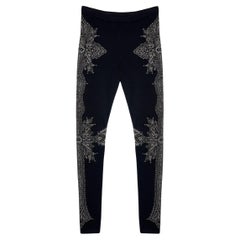 Alexander McQueen knit cross leggings