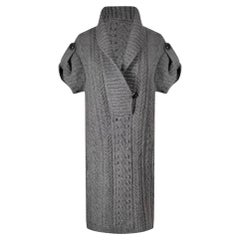Alexander McQueen Knitted  Wool Gray Dress A/W 2009