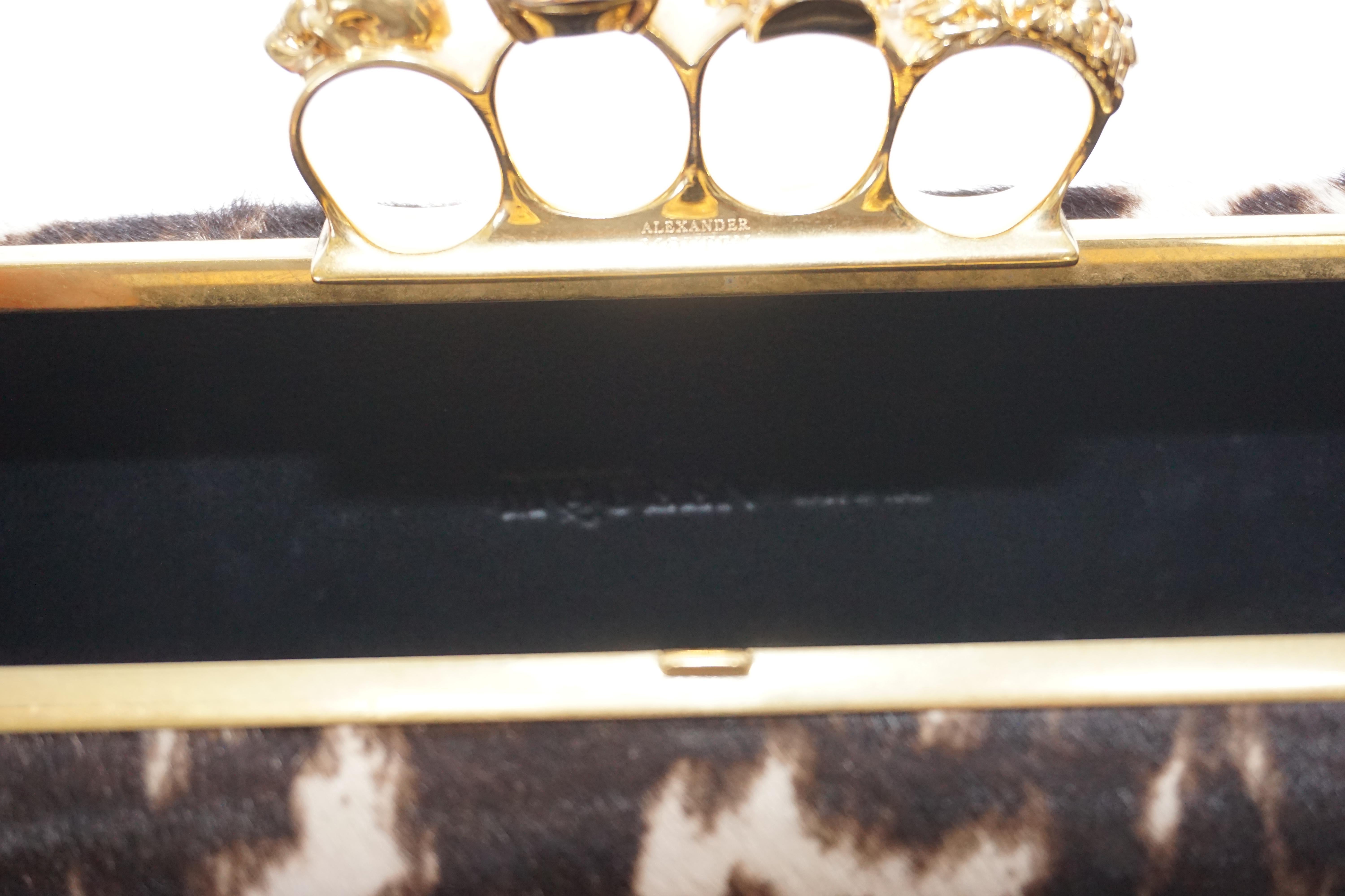 Black Alexander McQueen Knuckle Clutch
