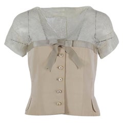 Alexander Mcqueen Lace And Silk Top It 44 Uk 12