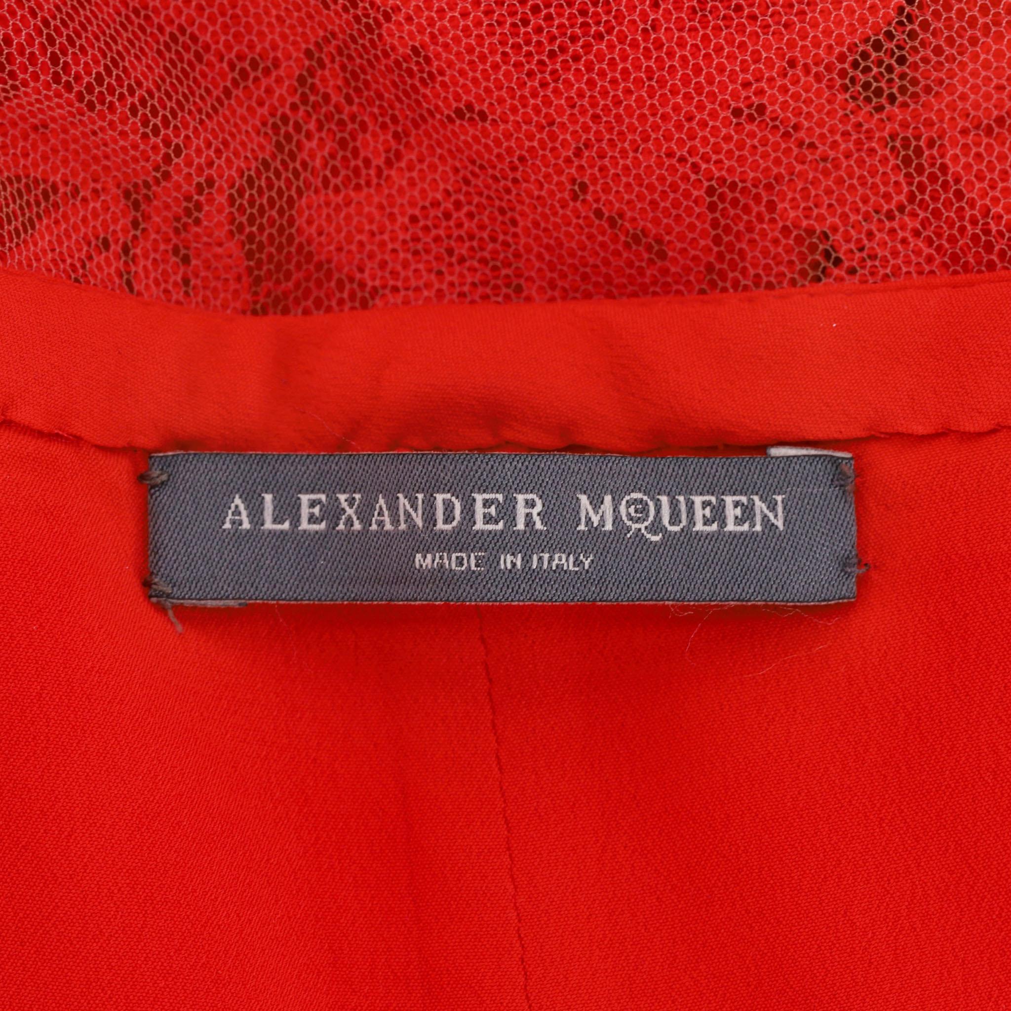 Alexander McQueen Lace Detail Evening Dress For Sale 5