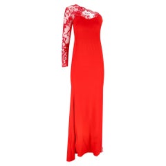 Alexander McQueen - Robe du soir avec détails en dentelle