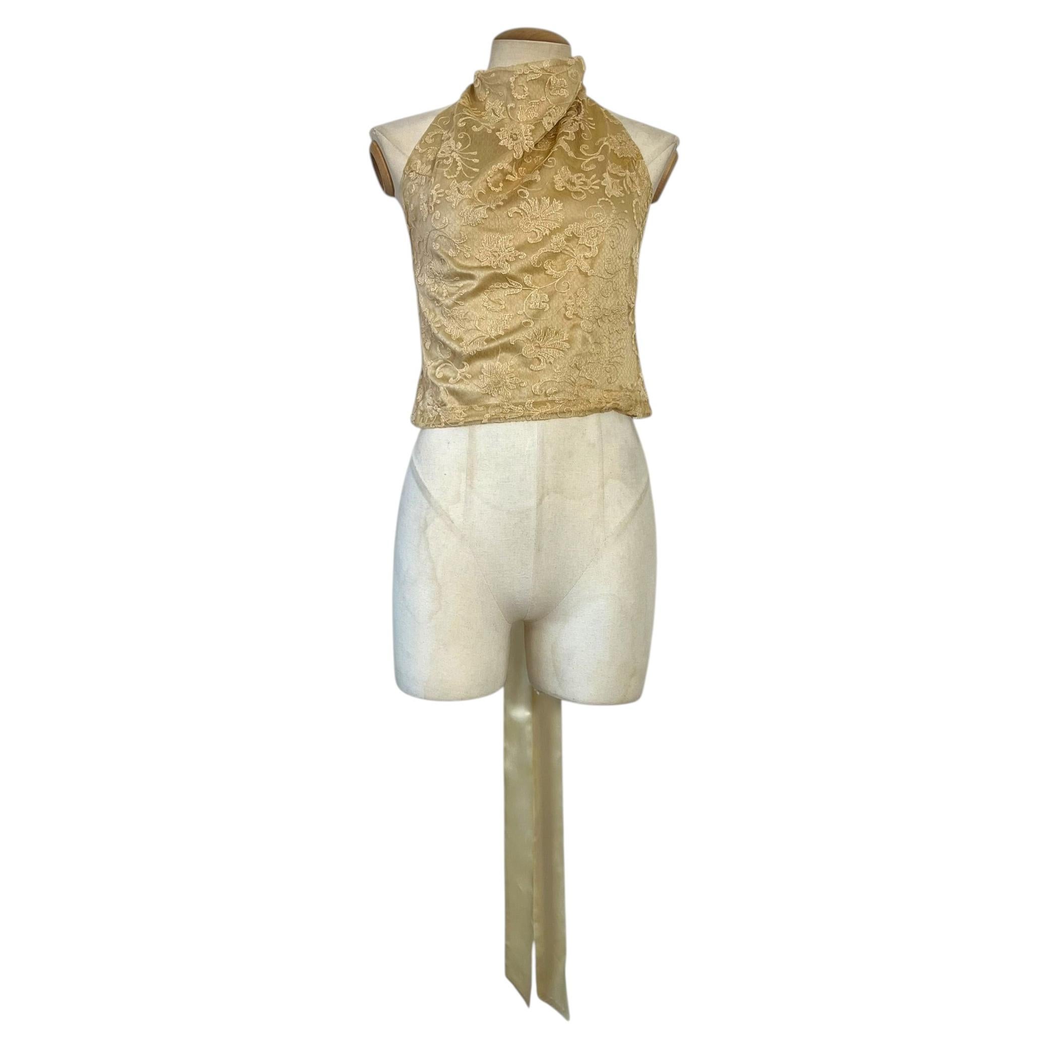 Alexander McQueen Lace Halter Top, 1999