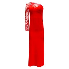 Alexander McQueen - Robe asymétrique en dentelle