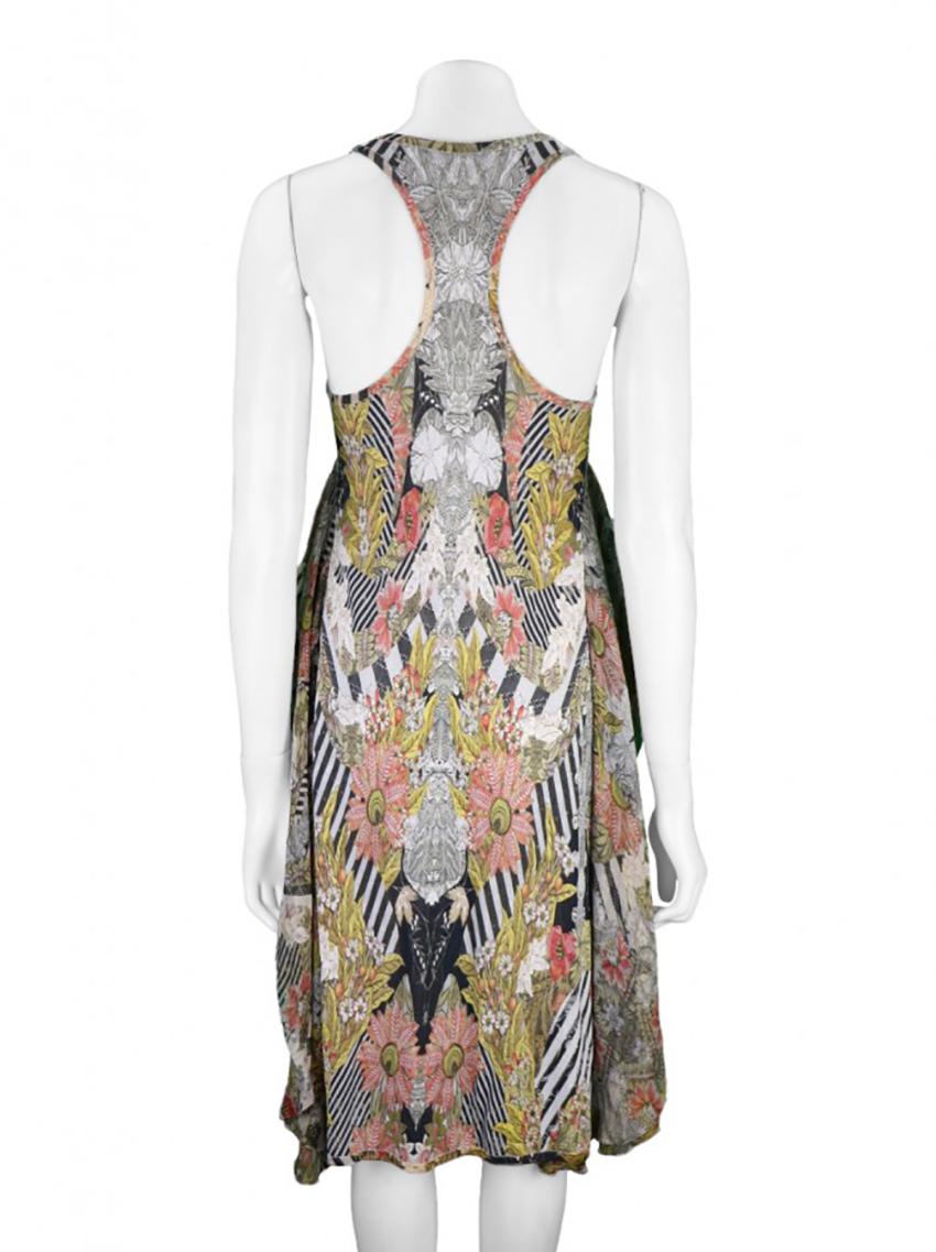 ALEXANDER McQueen GEFÜHRTES PRINTED-KLEID Größe XS (Braun) im Angebot