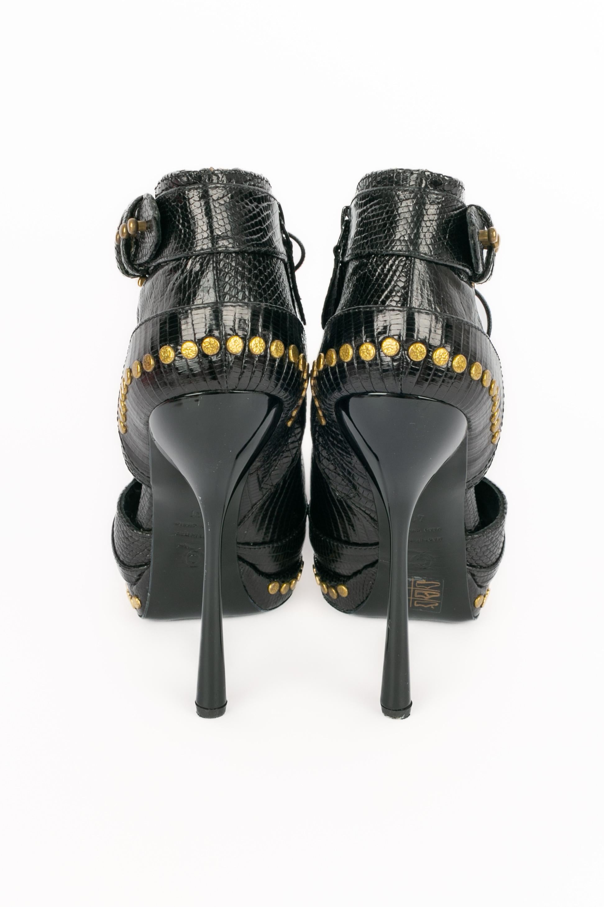 De las mujeres Alexander McQueen leather ankle boots en venta