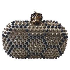 ALEXANDER MCQUEEN LEATHER CRYSTAL EMBELLISHED CLUTCH Bag