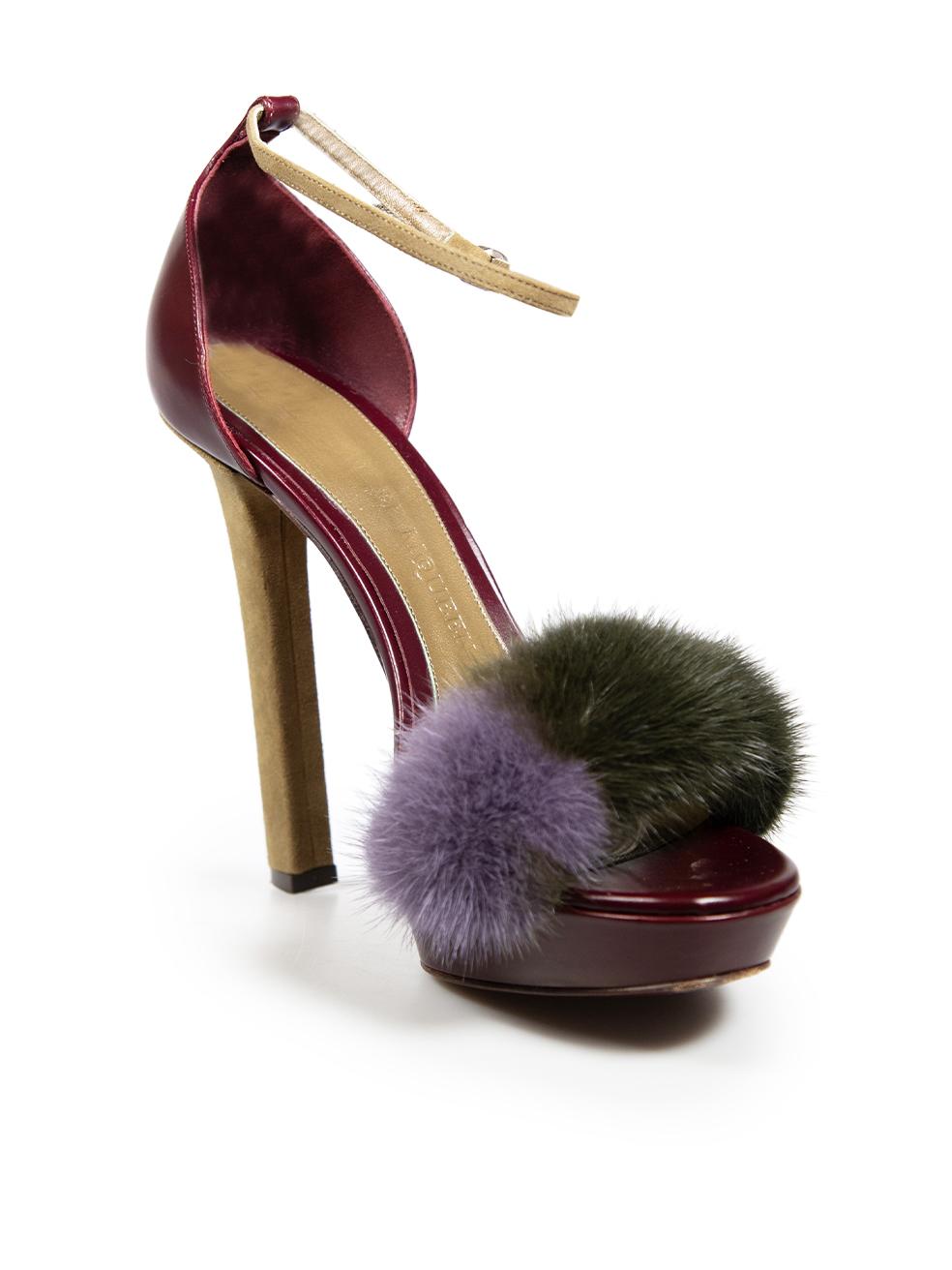 CONDITION is Very good. Minimal wear to the sandals is evident, there is a small abrasion on the front platform on the right shoe of this used Alexander McQueen designer resale item. This item comes with the original box.
 
 
 
 Details
 
 
