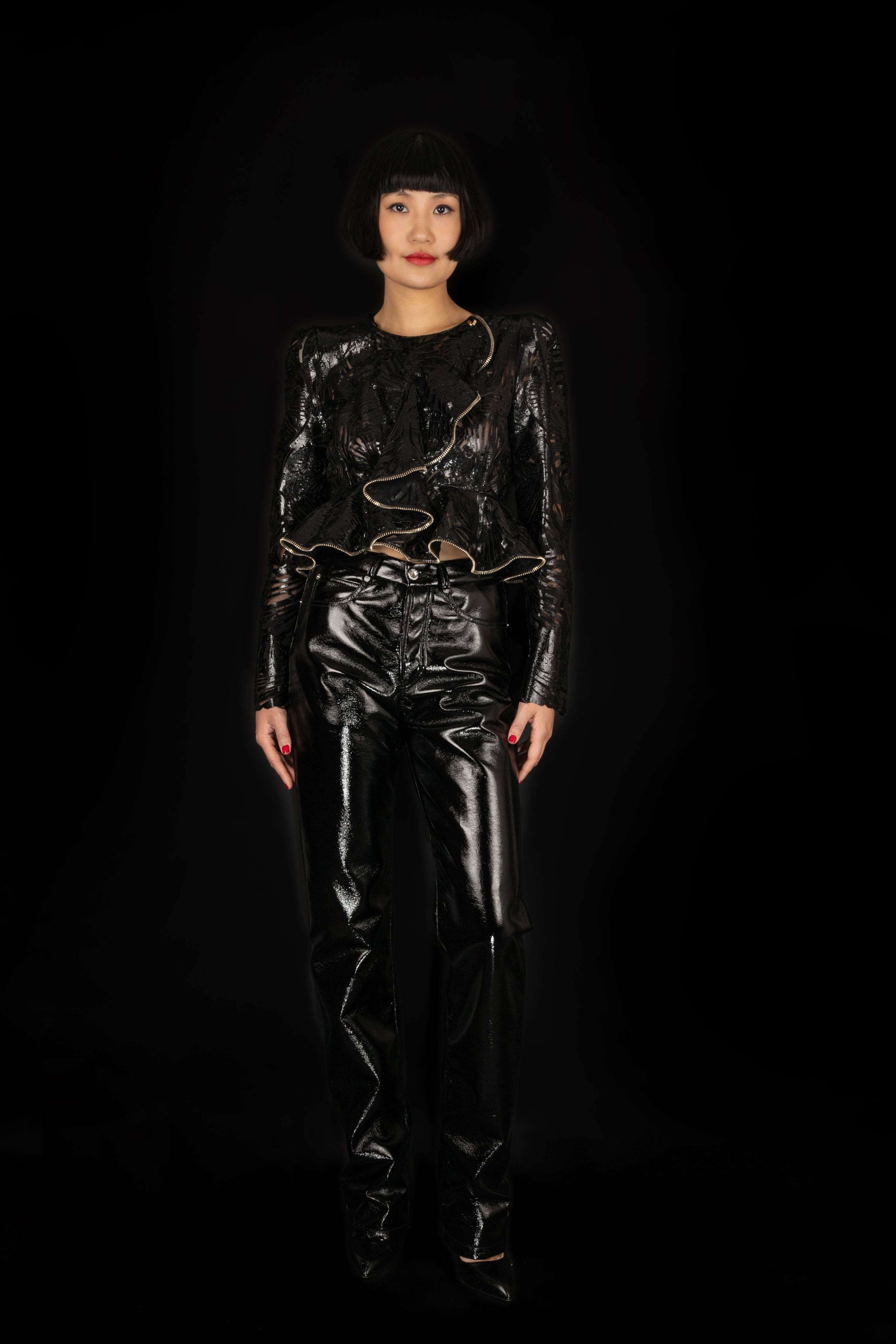 Black Alexander Mcqueen Leather Jacket, 2012 For Sale
