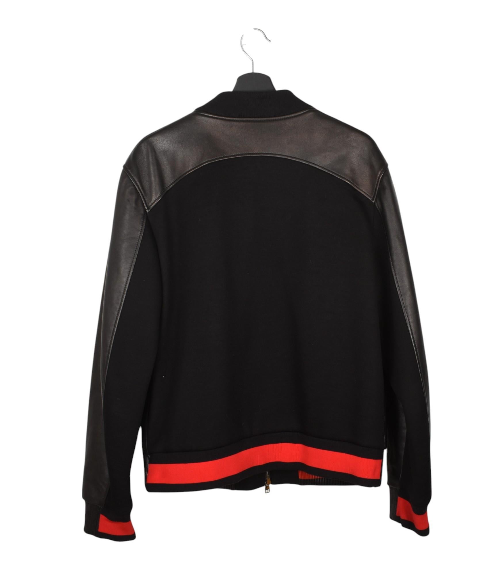 Alexander Mcqueen Leather Men Jacket Bomber Size 54/XL, S1455 For Sale 1
