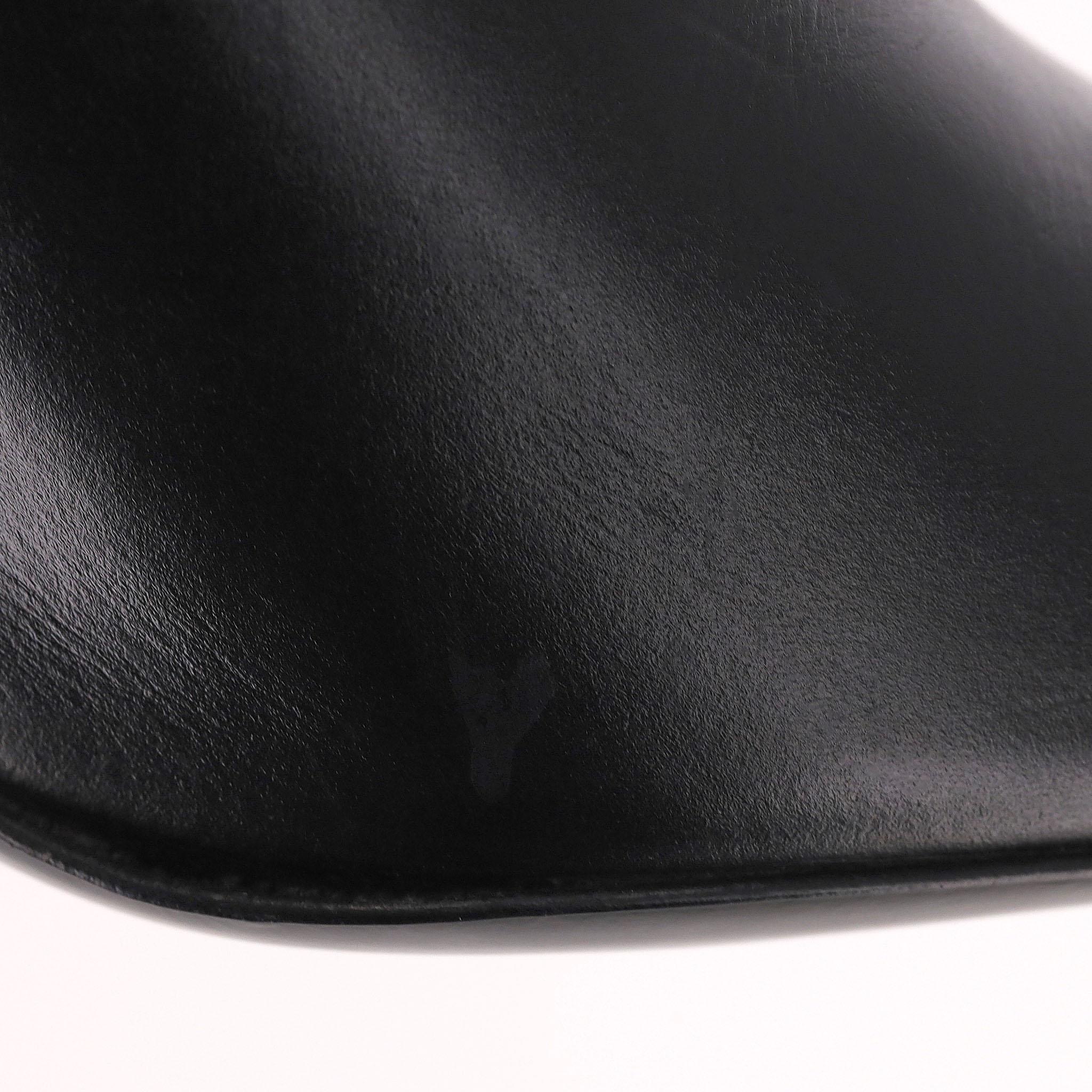 Alexander McQueen Leather Mules With Clear Geometric Heel 4