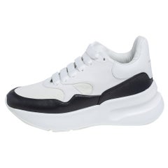 Used Alexander McQueen Leather Oversized Runner Low Top Sneakers Size 37.5