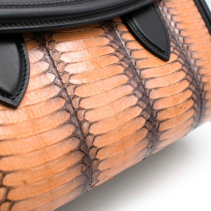 Black Alexander McQueen Leather & Python Heroine Bag  For Sale