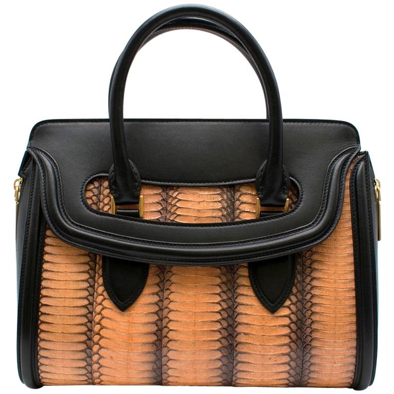 Alexander McQueen Leather & Python Heroine Bag  For Sale