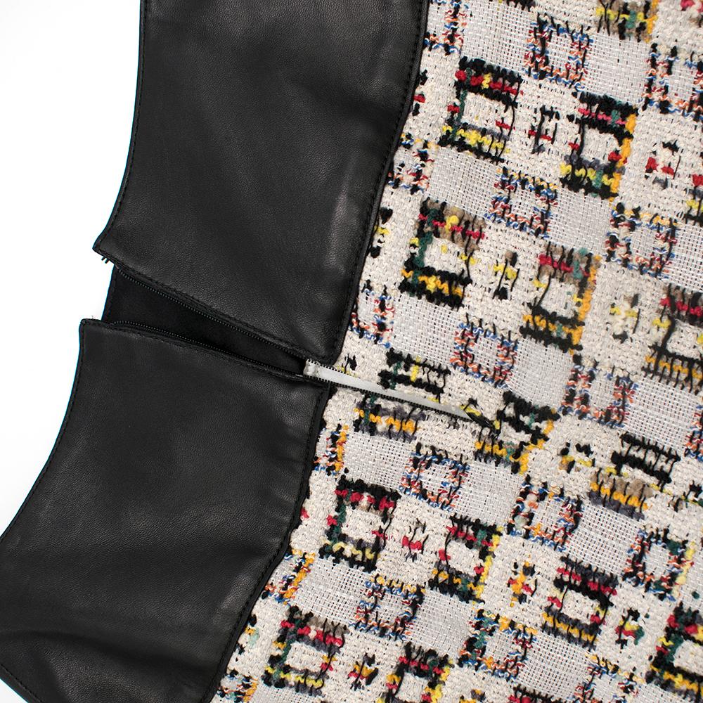 Women's Alexander McQueen Leather-Trimmed Tweed Skirt 38
