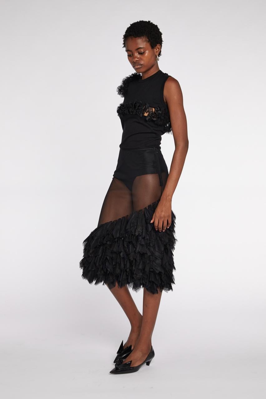 Alexander McQueen Lee Era Sheer Mesh Skirt A/W 2001 In Excellent Condition In London, GB