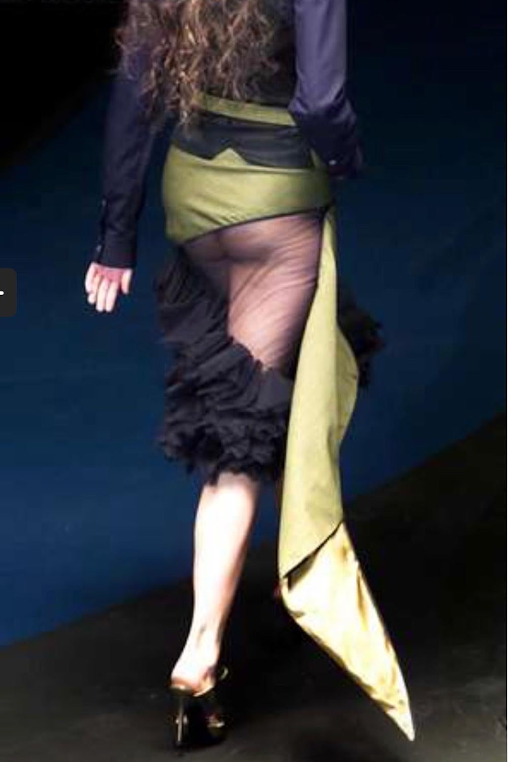 Alexander McQueen Lee Era Sheer Mesh Skirt A/W 2001 3