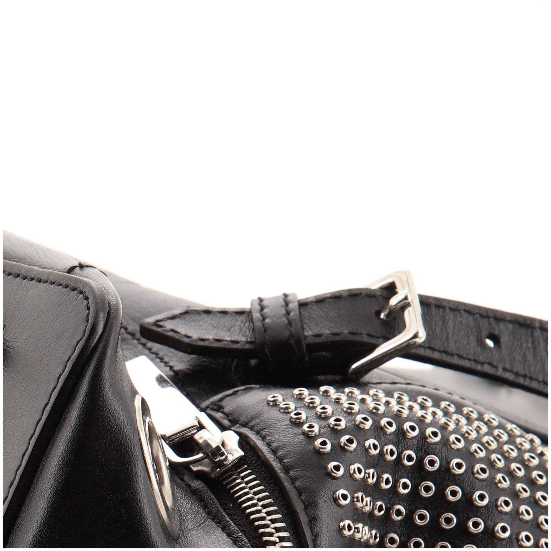 Black Alexander McQueen Legend Backpack Grommet Embellished Leather Small