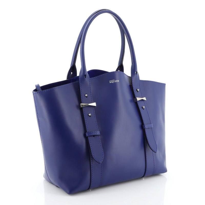 Purple Alexander McQueen Legend Tote Leather Medium