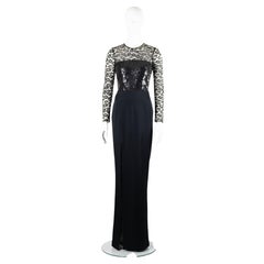 Alexander McQueen Sarah Burton Circa 2012 Leopard Lace Sequin Gown