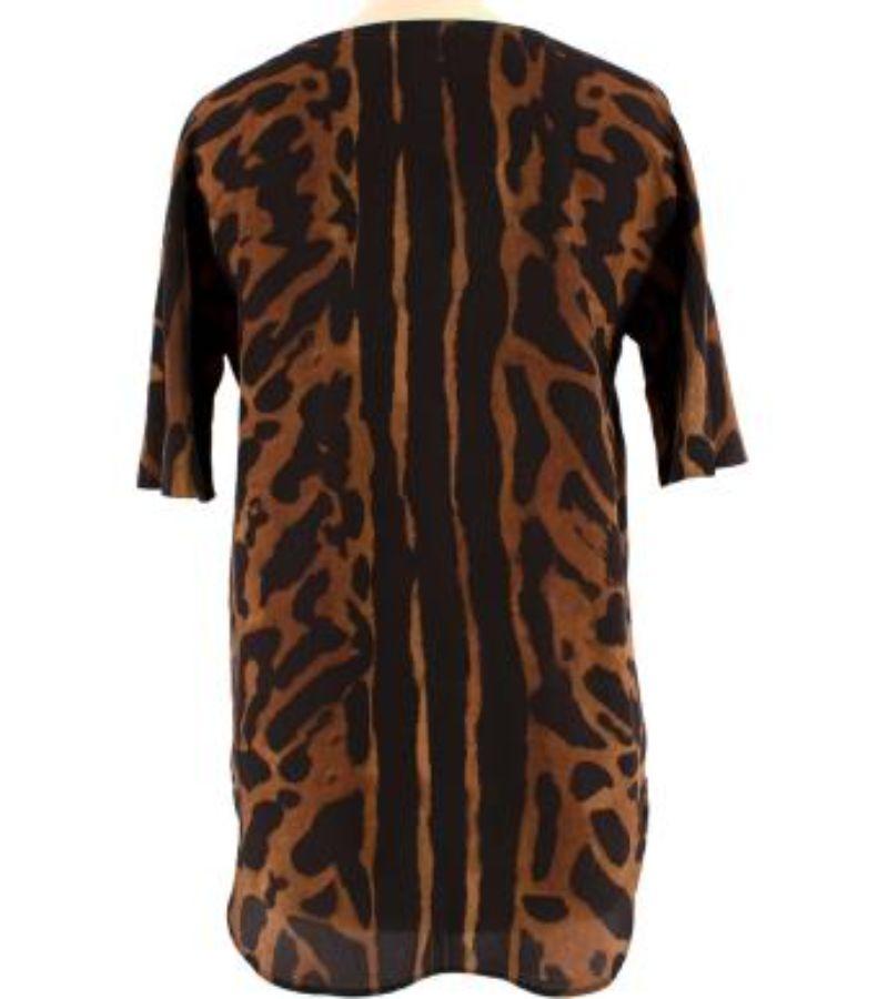 Alexander McQueen Leopard-print Silk Top In Good Condition For Sale In London, GB