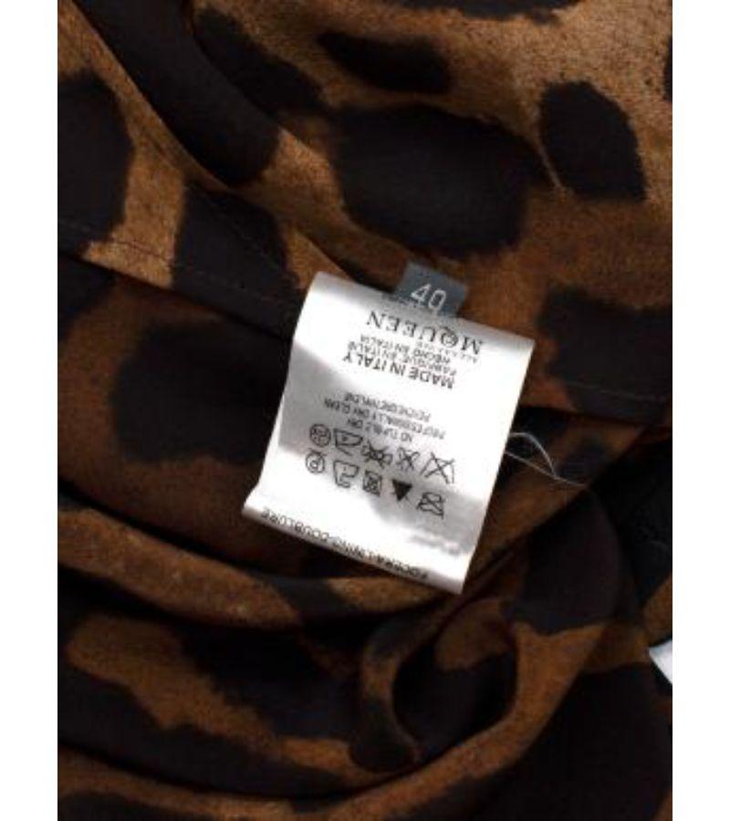 Alexander McQueen Leopard-print Silk Top For Sale 1