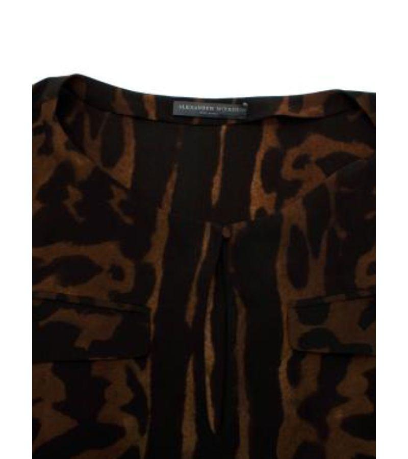Alexander McQueen Leopard-print Silk Top For Sale 3