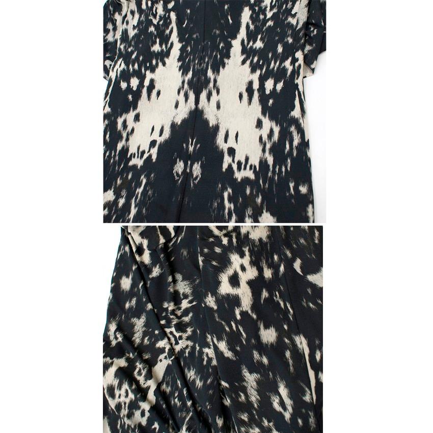Alexander McQueen Leopard Print Twist Midi Dress US 10 5