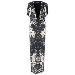 Alexander McQueen Leopard Print Twist Midi Dress US 10