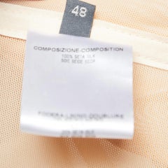 Alexander McQueen Light Coral Silk Chiffon Draped Strapless Gown L