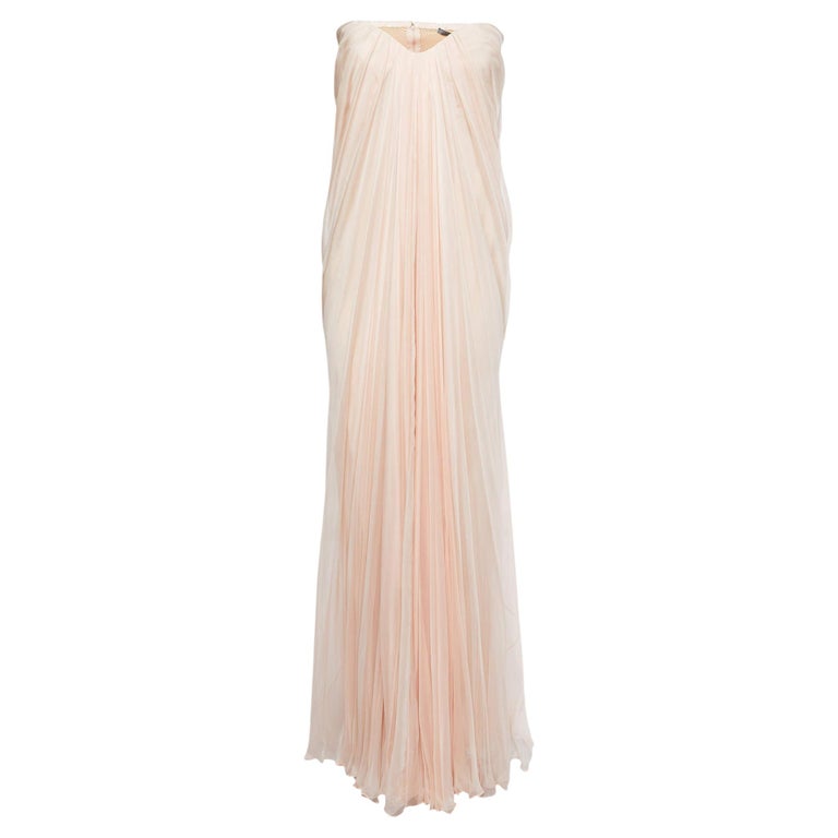 white christmas dresses Romantic Spring 1974 Valentino Documented Pink Silk Chiffon Dress w th –  Shrimpton Couture main image 0