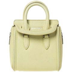 Alexander McQueen Light Yellow Leather Mini Heroine Bag