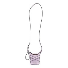 Alexander McQueen Lilac Leather Mini The Curve Bucket Bag