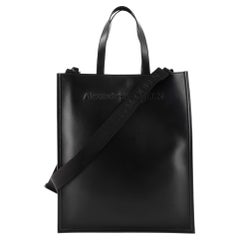 Alexander McQueen Logo Convertible Tote Leather North South