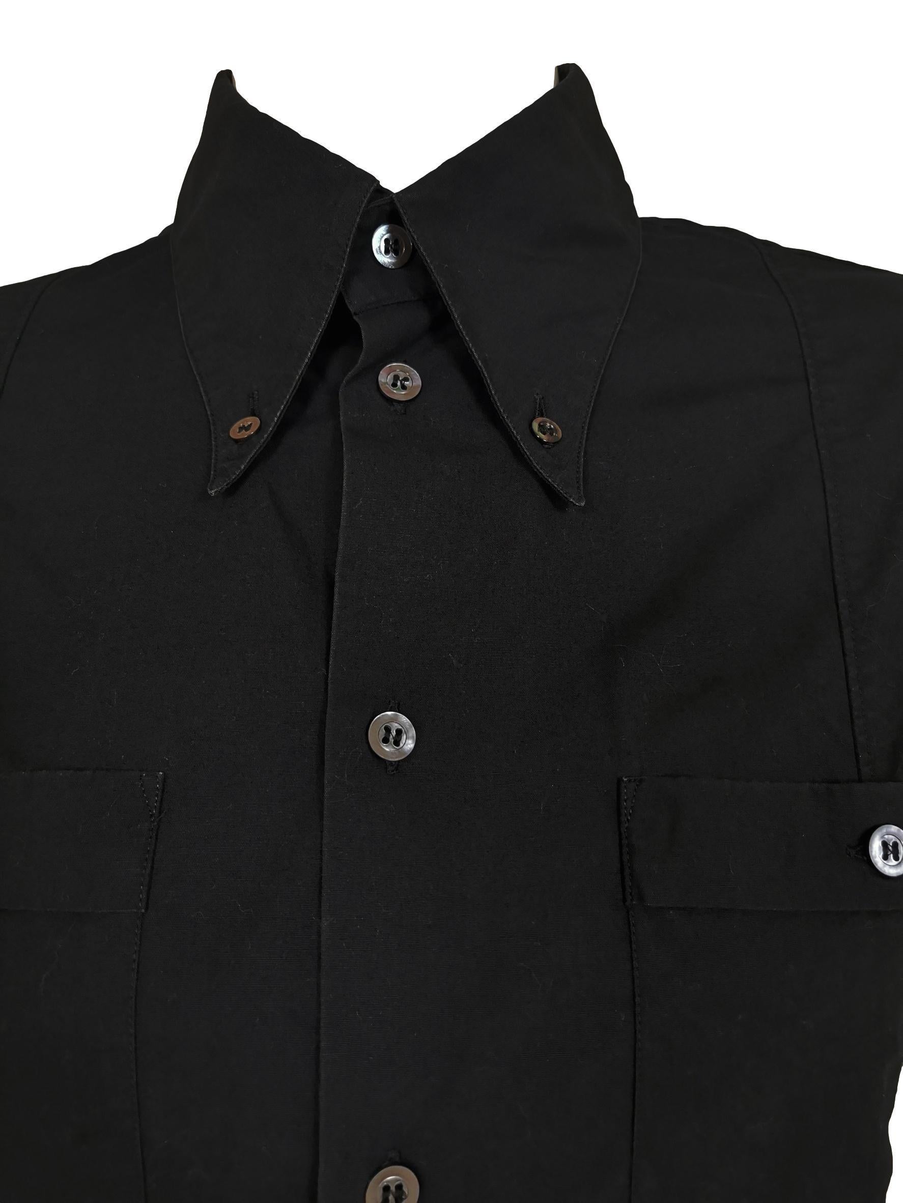 Black Alexander McQueen Logo Ivy Embroidered Shirt 1995 For Sale