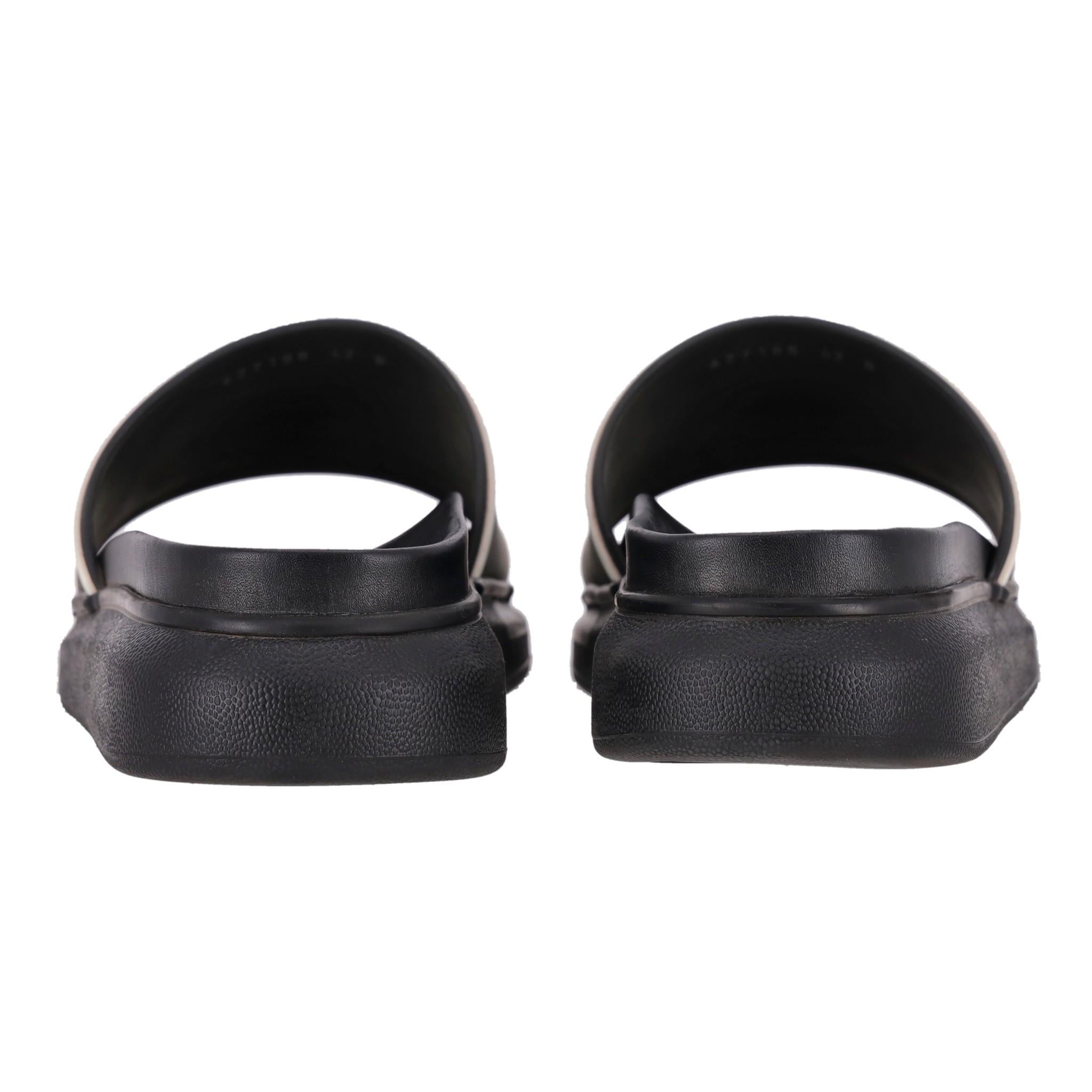 Women's Alexander McQueen Logo Rubber Sliders For Sale