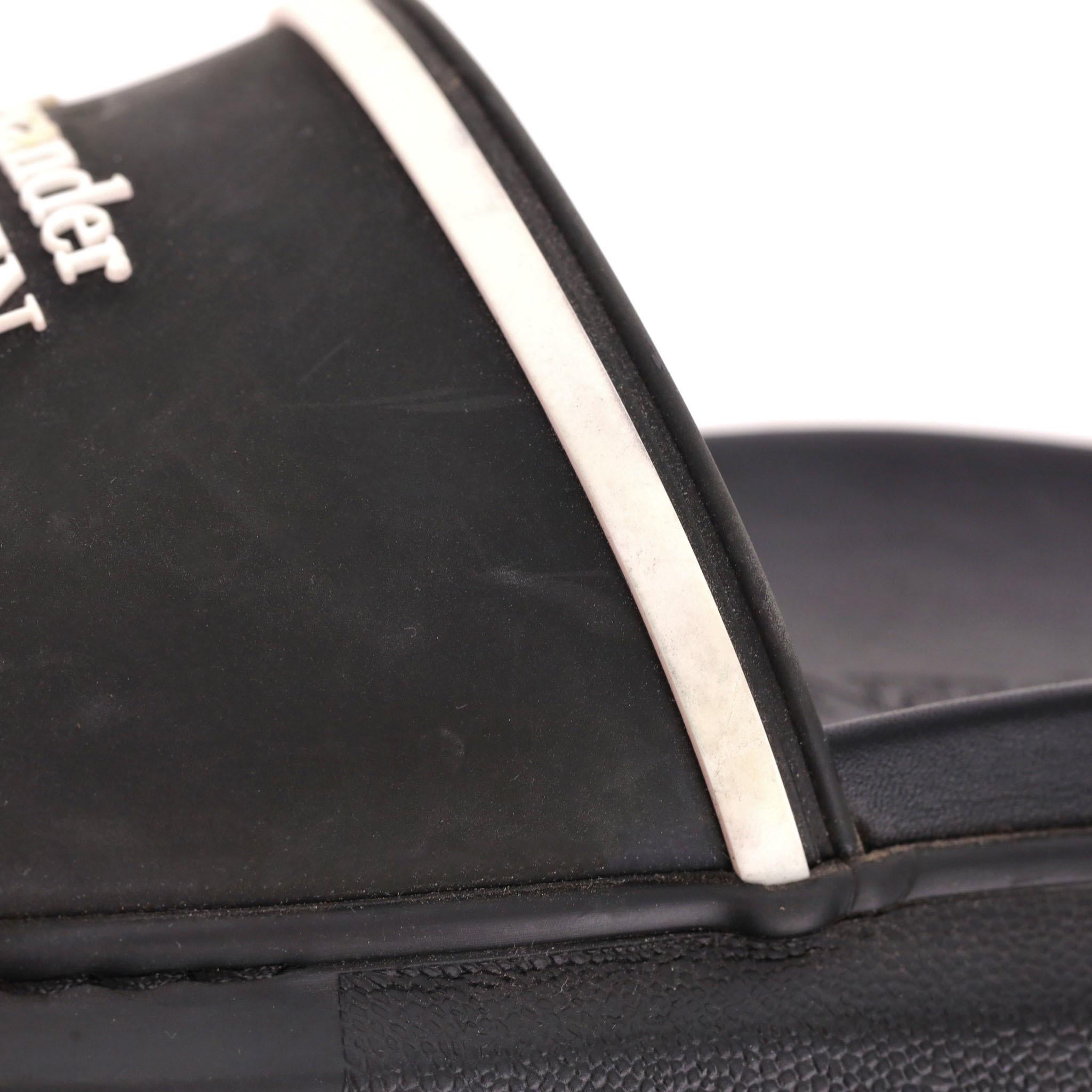 Alexander McQueen Logo Rubber Sliders For Sale 3