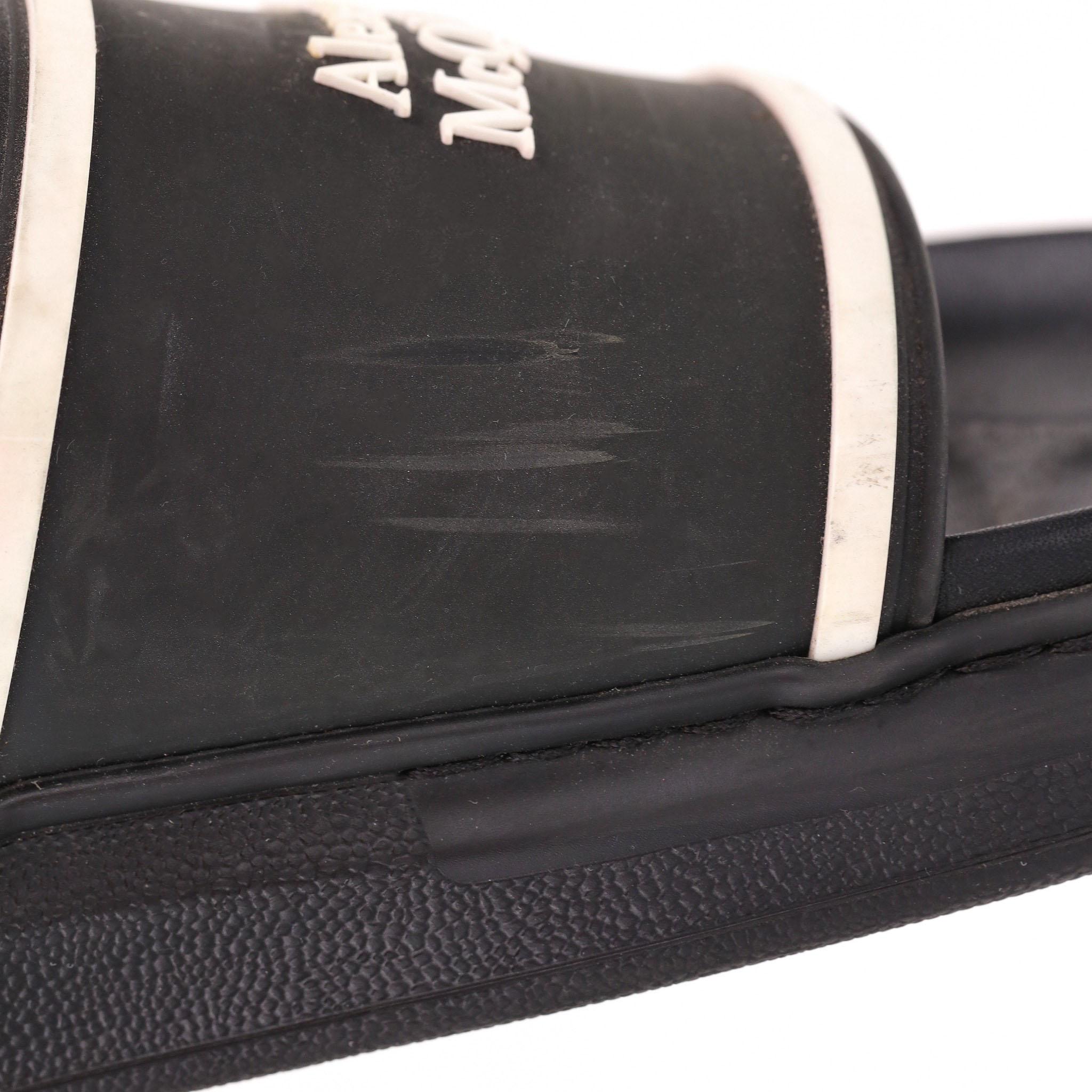 Alexander McQueen Logo Rubber Sliders For Sale 4