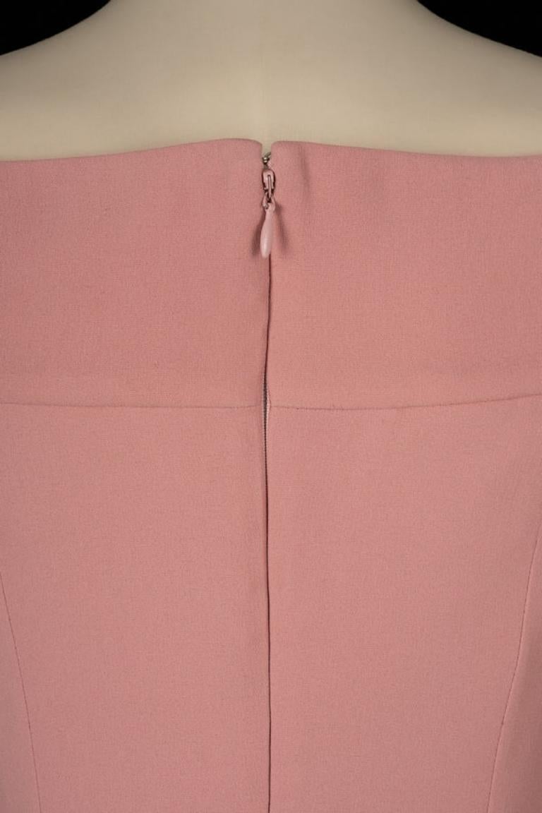 Alexander McQueen Long Flounced Pink Silk Crepe Dress, circa 2016 For Sale 1