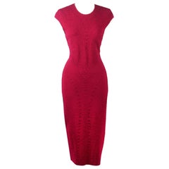 Alexander McQueen Matelassé Stretch Knit Dress