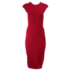 Alexander McQueen Matelassé Stretch Knit Dress Large